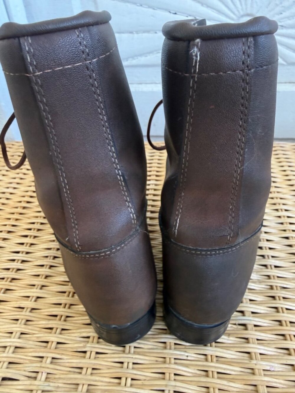 Vintage 70s Brown Bronco Kiltie Lace UP Roper Boots Womens size 4 - Picture 12 of 15